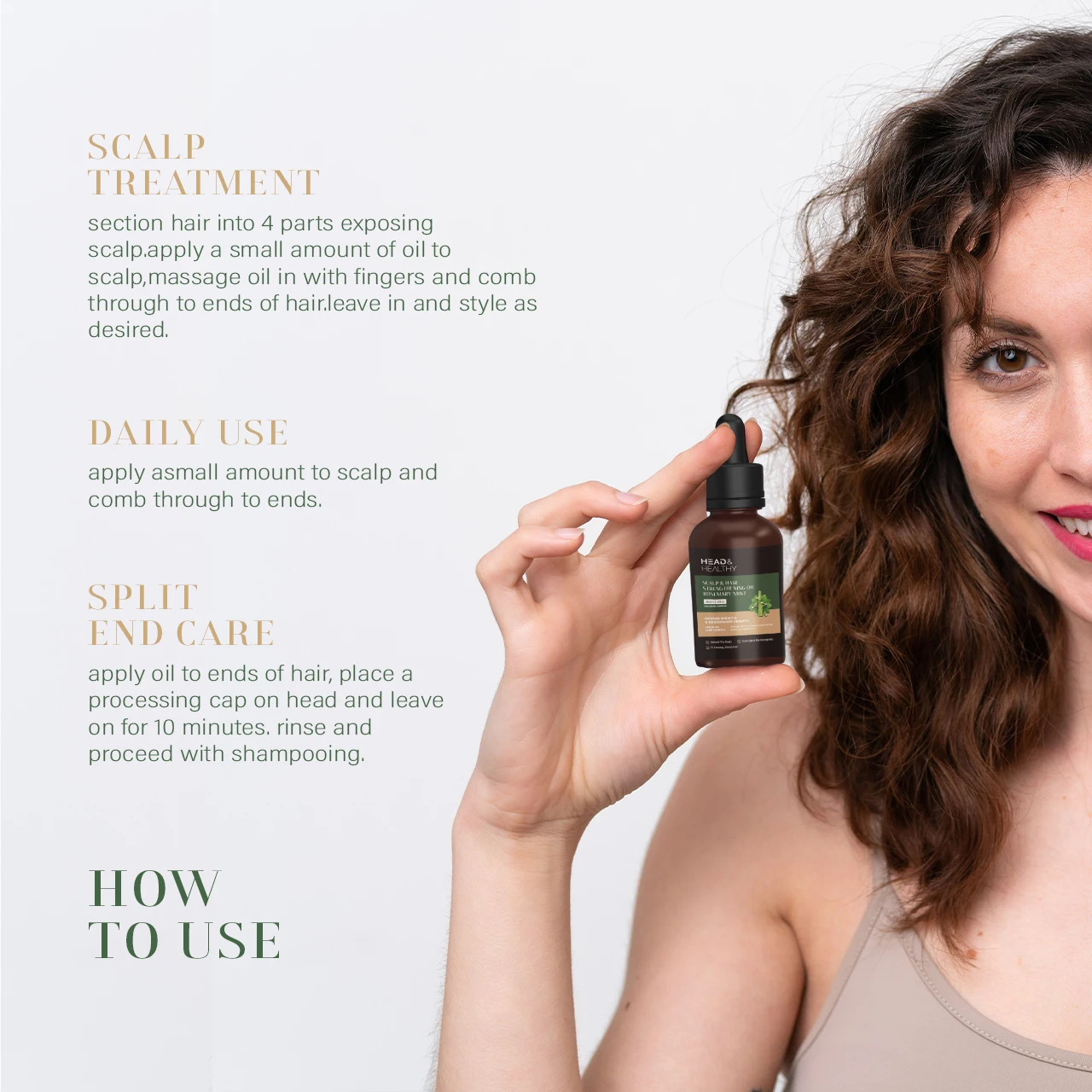 Custom label moisturizing rosemary mint hair growth oil argan serum treatment morocco hair care oil