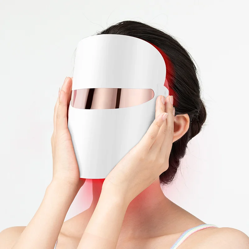 2021 New Professional Skin Care Electric Wireless 3 Color Beauty Photon Mascara Led Facial Light Face Therapy Led Mask