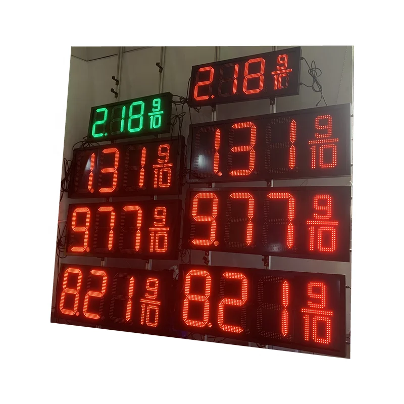 Светодиодный 7 сегментов АЗС RS485 4 цифры светодиодный ценовой дисплей доска для автозаправочной станции