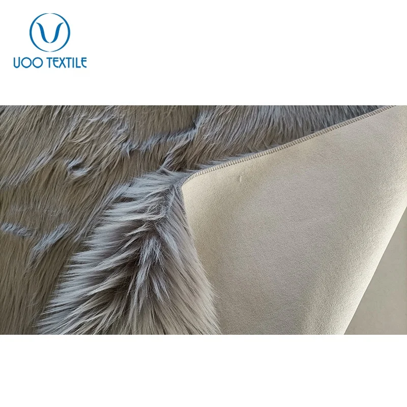 UOO  Long Pile Faux Fur Sheepskin Rug for Bedside