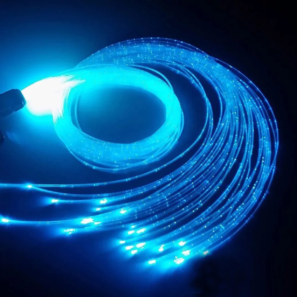 Factory customized fiber optics bundle+12V 6W RGB led light source for car and indoor starry roof PMMA optical fiber light kit