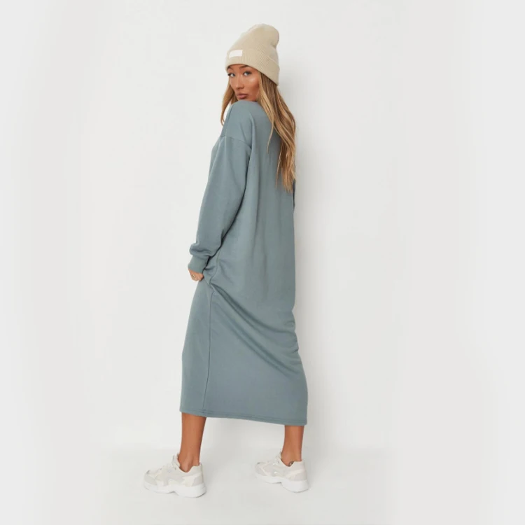 Long Sleeve Oversized Hoodie Dress Women Autumn and Winter Dress Wholesale Plus Size Casual hoodies