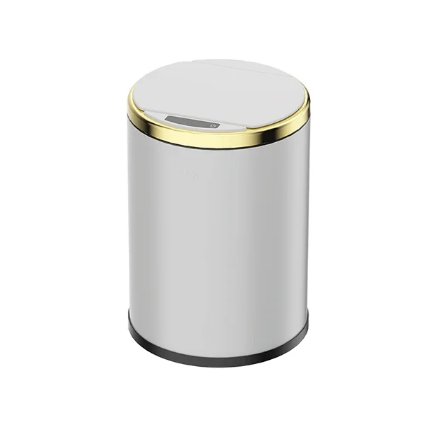 Office Smart Touchless Motion Sensor Kitchen Garbage Bin Sensor Stainless Steel Trash Can