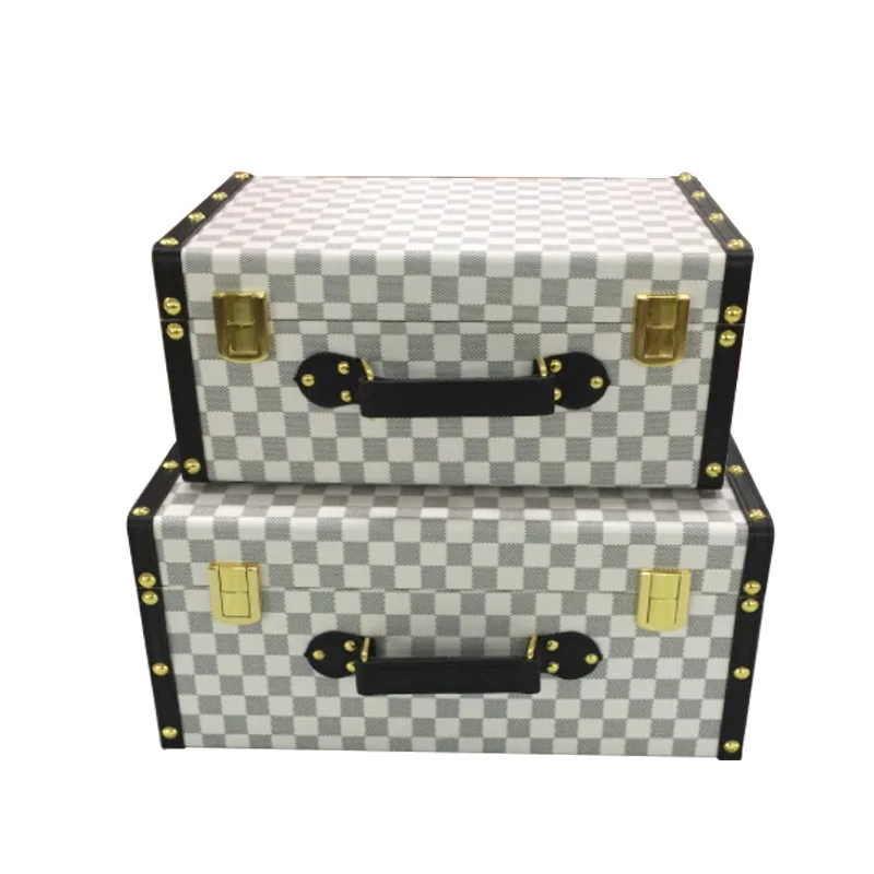 Chinese manufacturers wholesale leather suitcases decorative suitcases vintage suitcases for home wedding venues set of 2