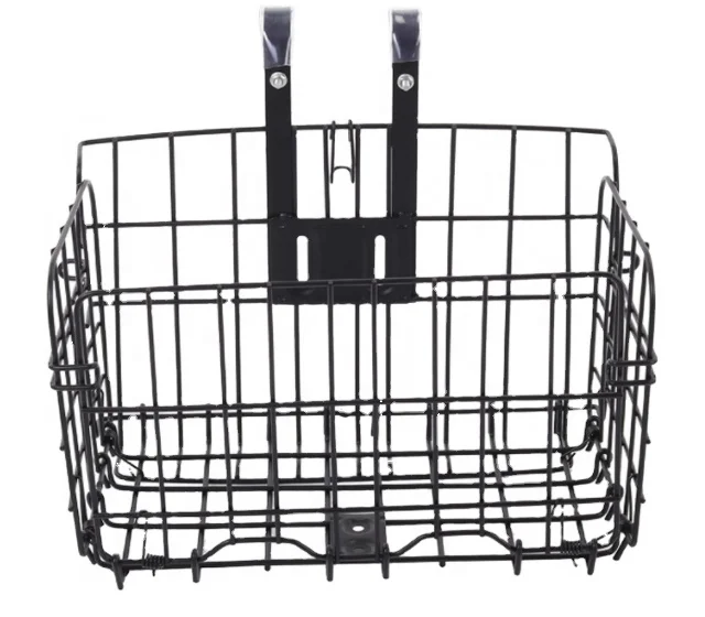 Wholesale  Manufacturers wholesale Steel bicycle basket Foldable Heavy wire folding bike front basket mountain bike accessories