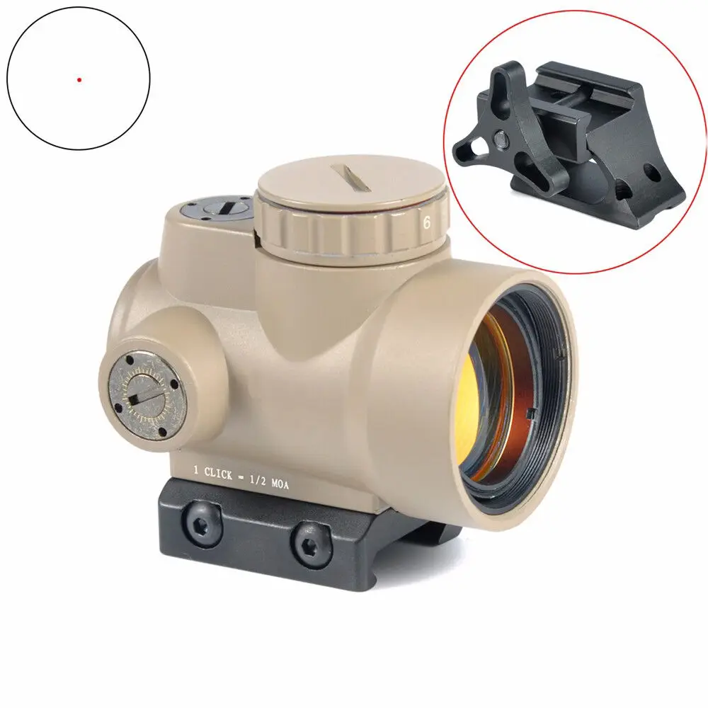 Funpowerland  Red Dot Sight Scope 1X25 MRO Style 2.0 MOA Adjustable Scope With Low/High Mount