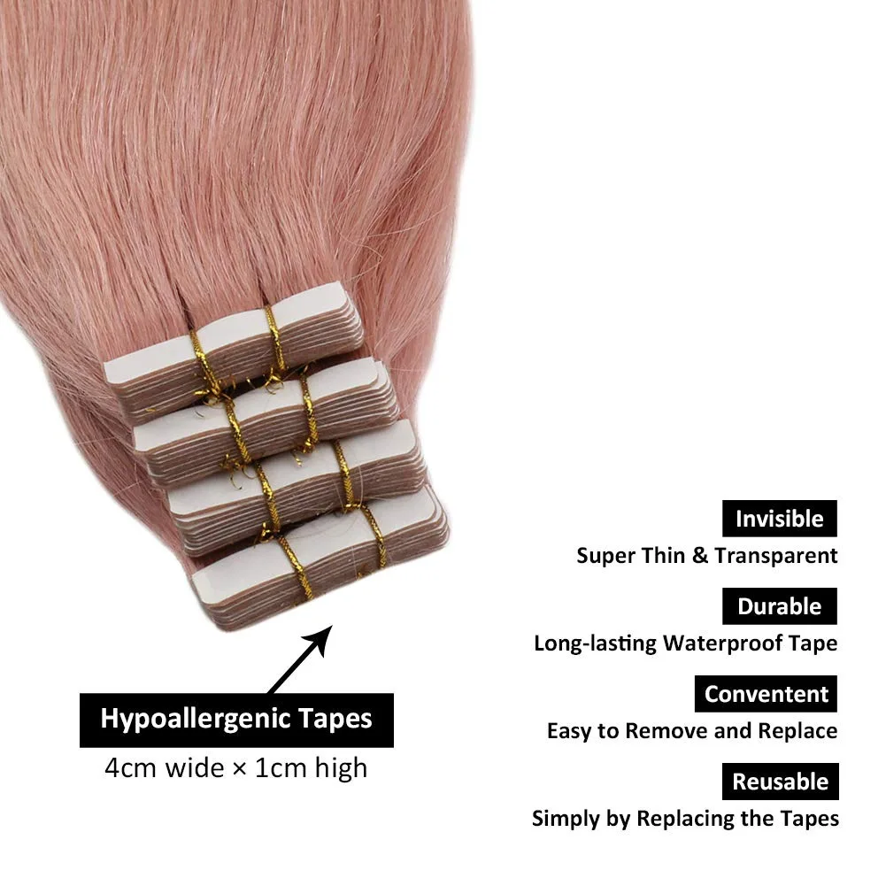 Wholesale Tape Human Hair Extensions,Injected Double Drawn Invisible Slim Skin PU Seamless Russian Tape In Human Hair Extension