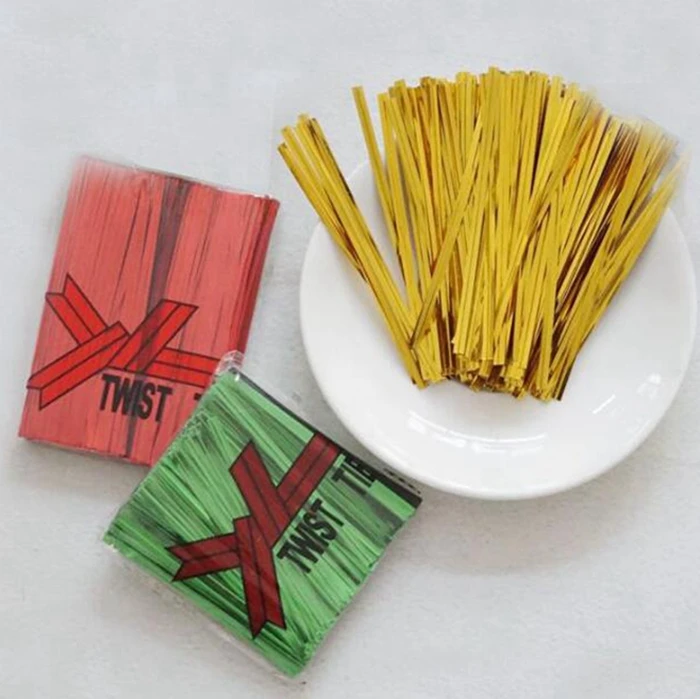 Plastic Colorful bread Flowers Gift Balloon candy and vegetable bag twist tie