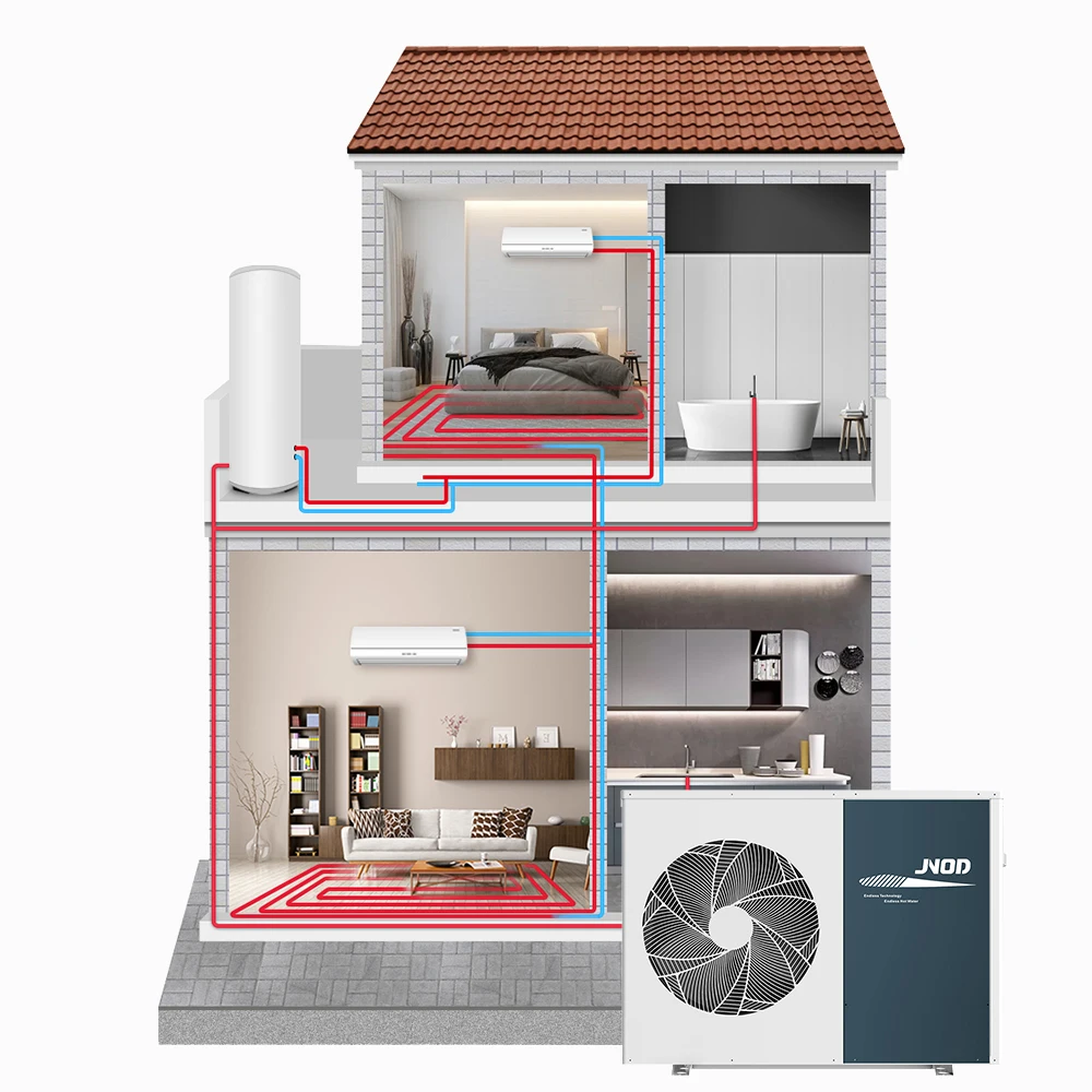 Monoblock Space Heating Cooling Hot Water Pompa De Caldura -25C EVI Full Inverter Air Heating Pump System