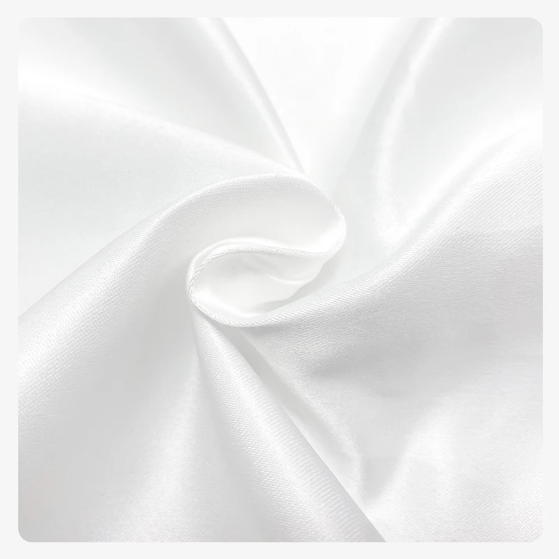 Фабрика Wedtex оптовая продажа Мягкая Блестящая Белая 100% Шелковая атласная ткань Шармез для платья
