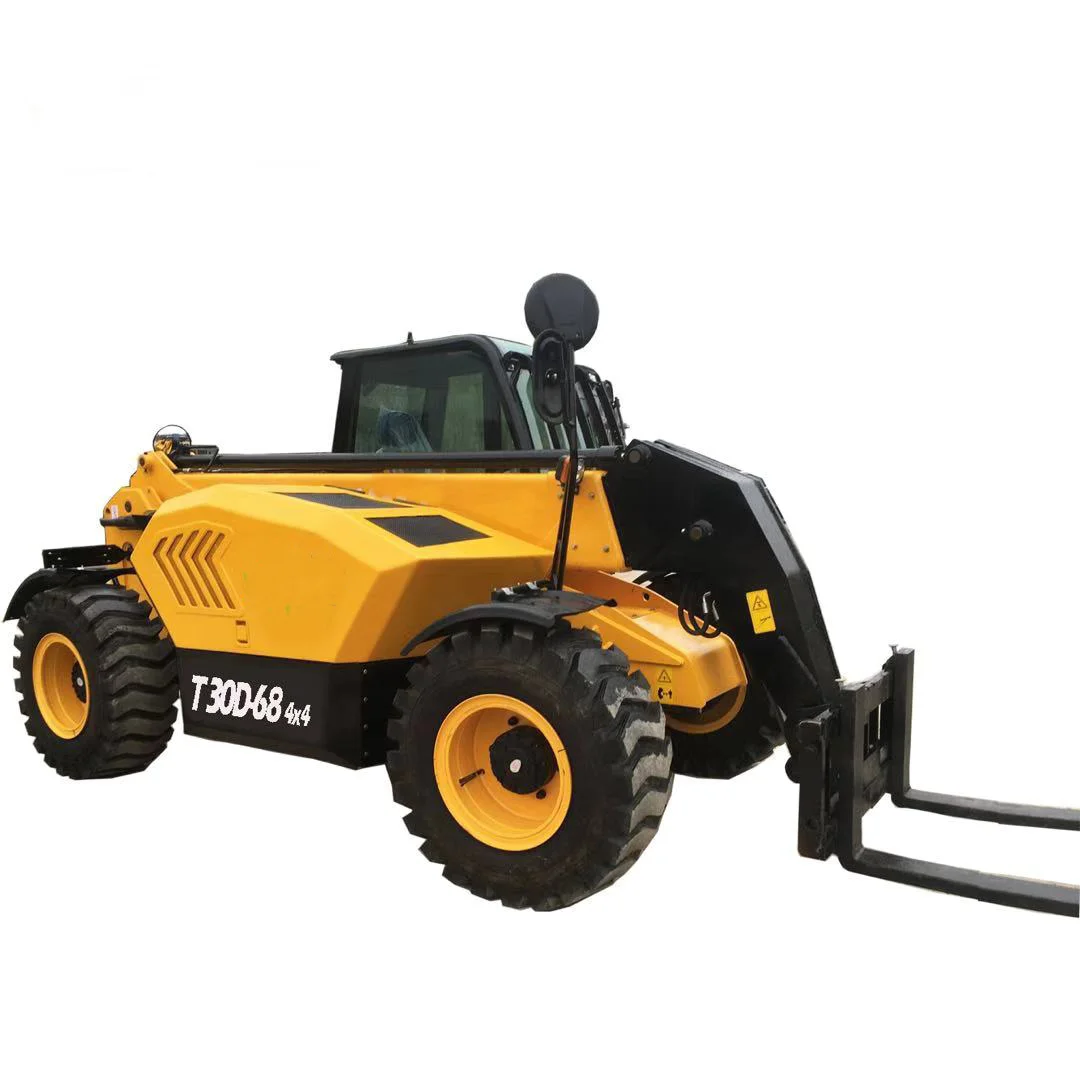 Rough Terrain 3 Ton Hydrostatic 4X4 Telescopic Boom Forklift Telehandler for Material Handling
