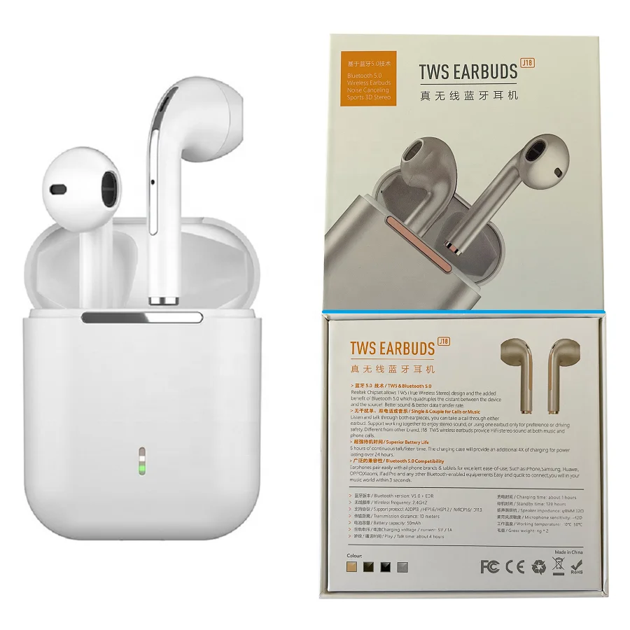 Amazons Online китайские наушники Audifonos-Blutooth Inalambr Fone De Ouvido Sem Fio Auriculares Inalambricos Air Gen 2 J18 TWS