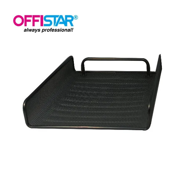 Office desktop organizer black metal mesh document file drawer paper file tray