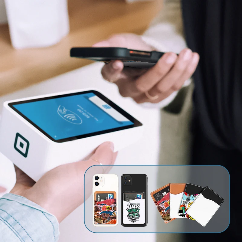 Пользовательский логотип, пустой держатель для кредитных карт, цветная полиуретановая сублимационная визитница, бумажник для телефона