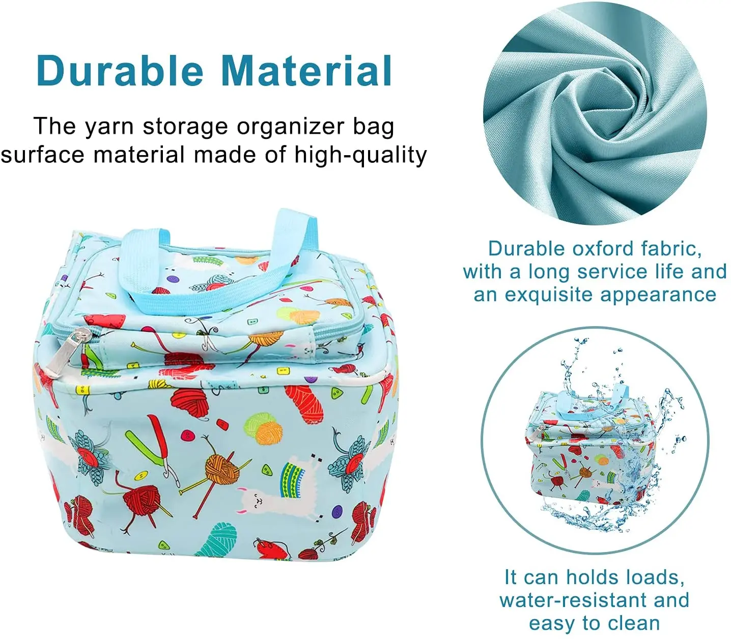 Portable Large Capacity Yarn Storage Totes Organizer crochet yarn bags for Knitting Needles