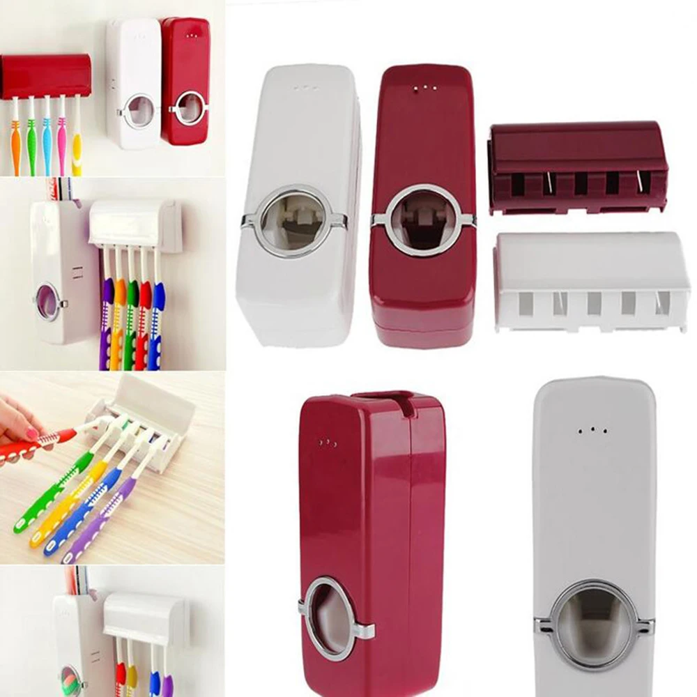 Factory New Arrival Bathroom Wall Mounted Toothpaste Squeezer Automatic Toothpaste Dispenser Set