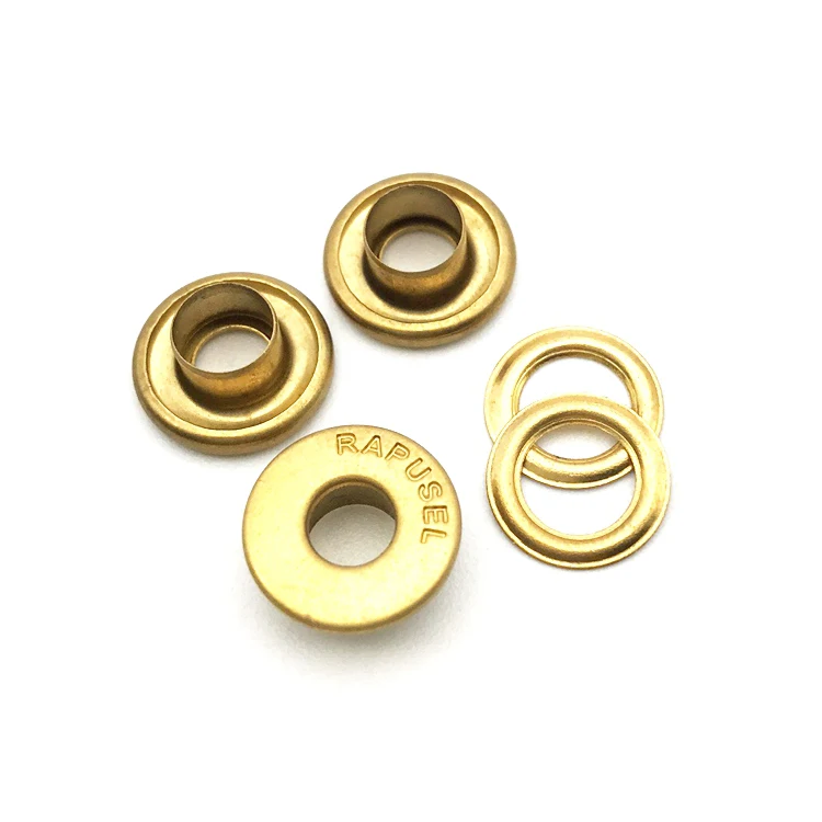 Hot selling colorful metal grommets with washer brass eyelet for garment