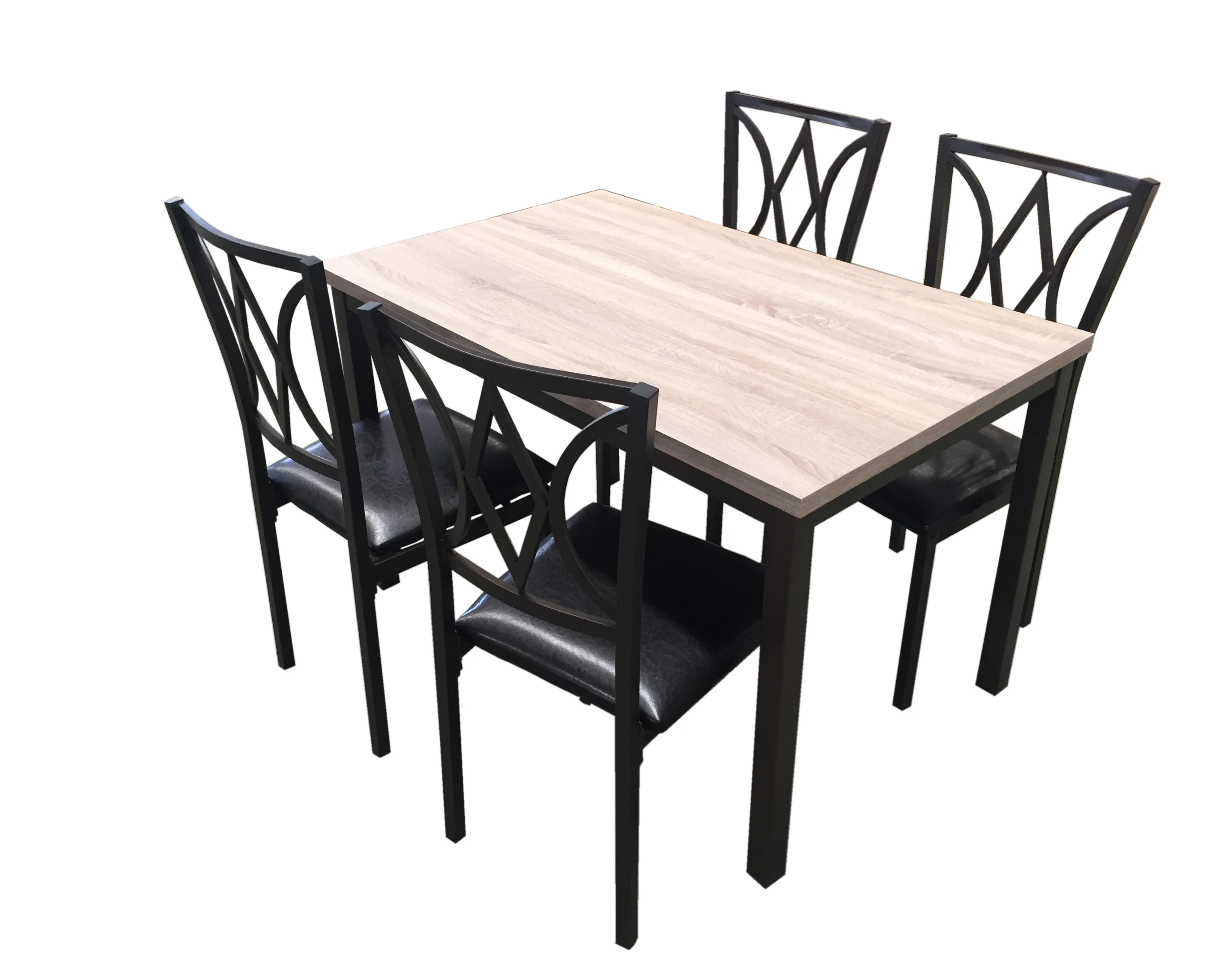 
Modern Metal Dining Table with 4 Chairs 