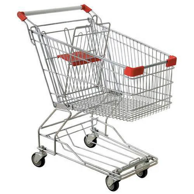 100L Shopping Cart Type and Chrome Plated Surface Handling shopping trolley parts