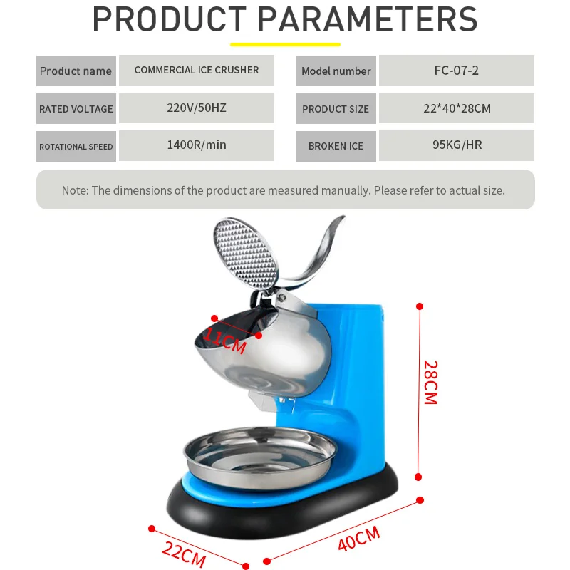 Wholesale price High Quality Crushed ice maker making machine slush machine ice shaver crusher ice shaving machine