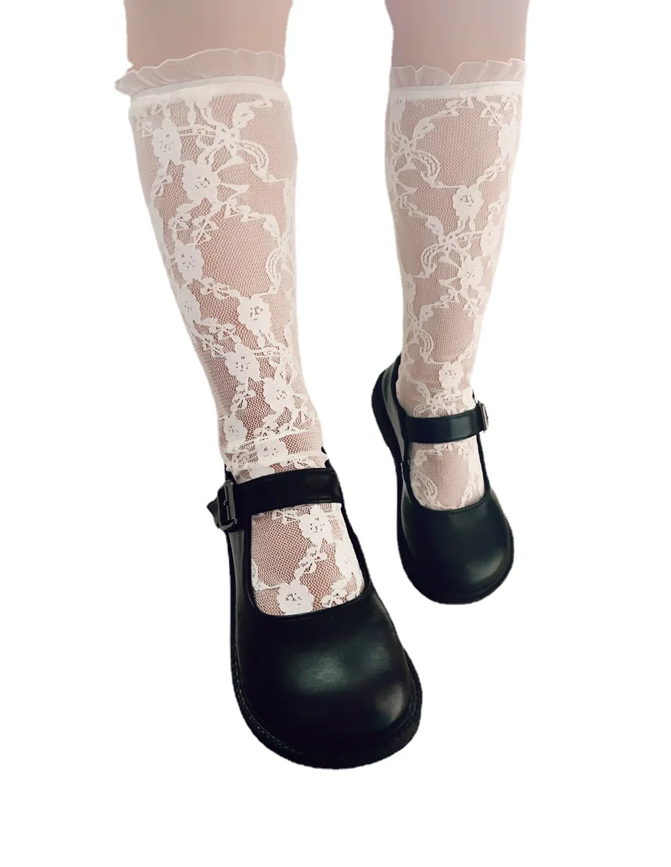 Vintage Breathable Infant White Long Sock Baby Lace Socks Lovely Tube Girl Summer Princess Lace Mesh Knee High Sock