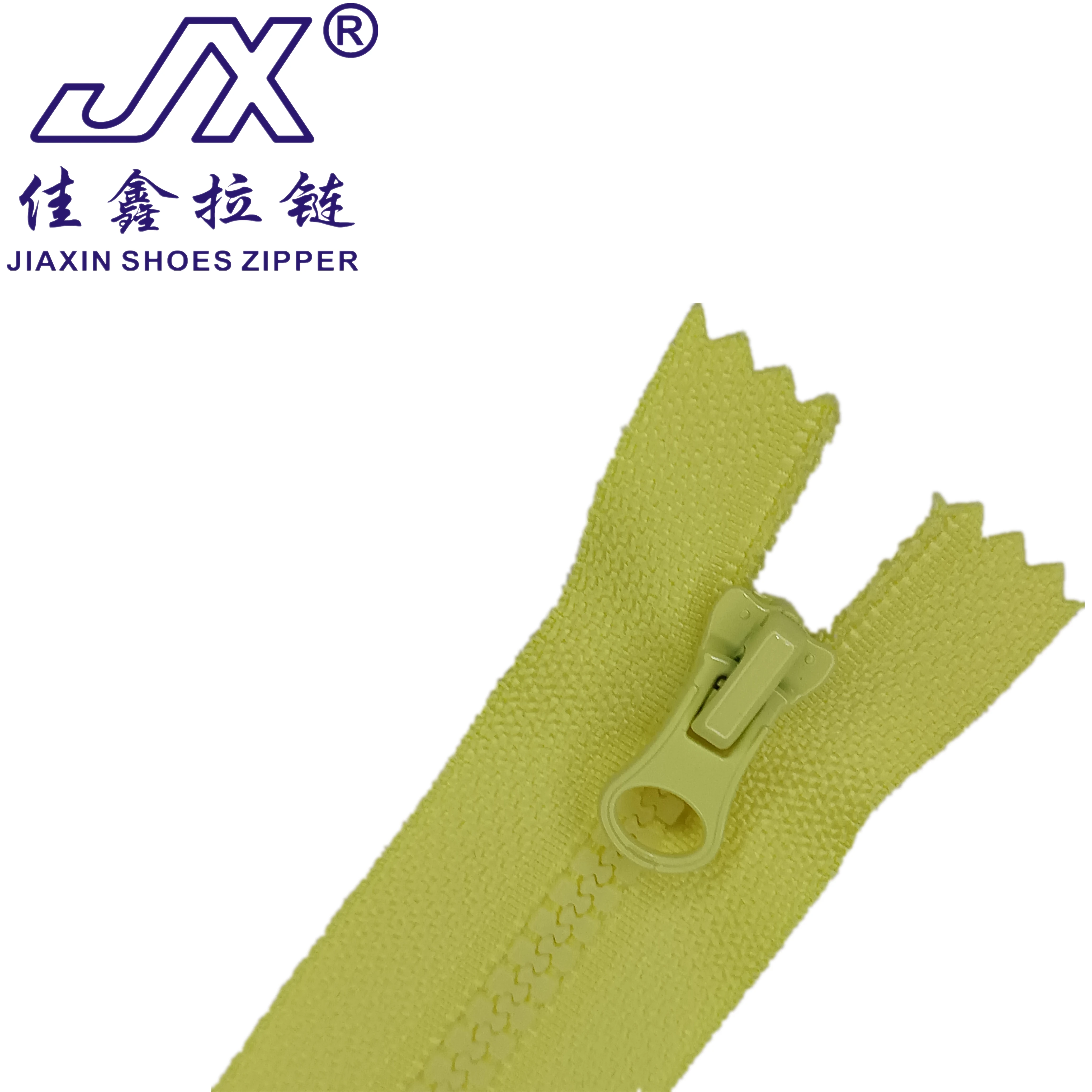 Tightly sealed customized Zip No3 Plastic Closed end zippers with sliders for clothing