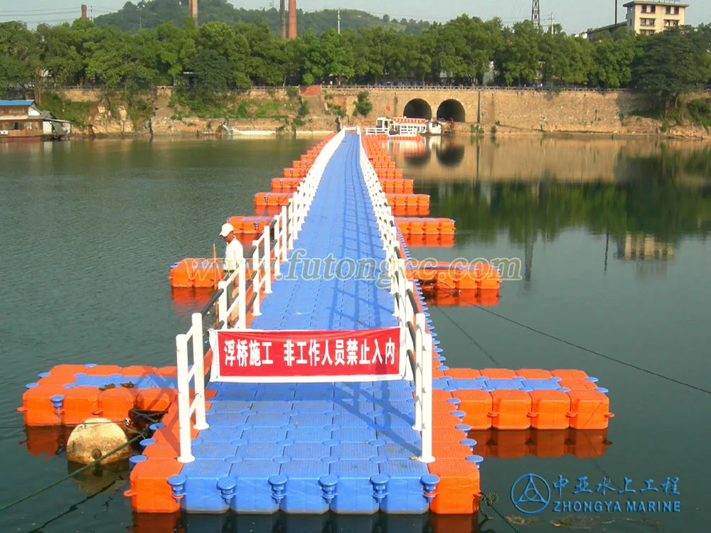 plastic floating bridge modular floating pontoon bridge cubes for dock HDPE