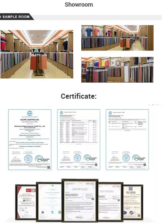 61% long staple cotton 33% super fine denier polyester 6% linen large mercerized 165gsm high-end knitted fabric for men pants