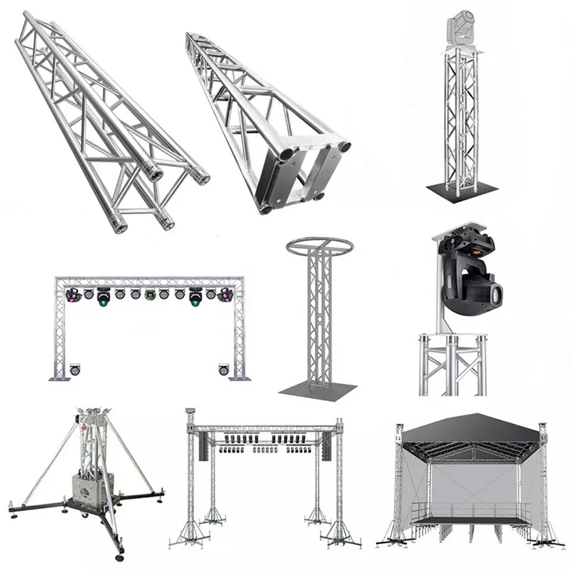 Aluminum Music Concert Theater Performance Event Roof Truss System With Stage Platform For Outdoor Events