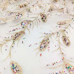 100%polyester black base Mosquito sliver glitter dots mesh fabric for dress