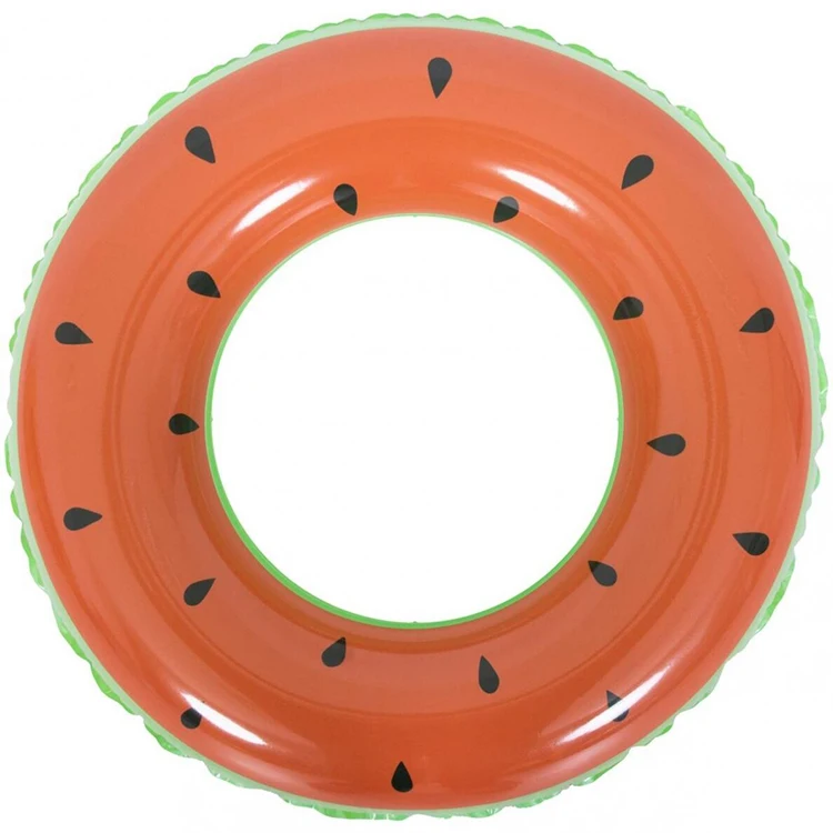 Inflatable Watermelon Swimming Rings Outdoor Floating Swim Circles for Kids and Adults