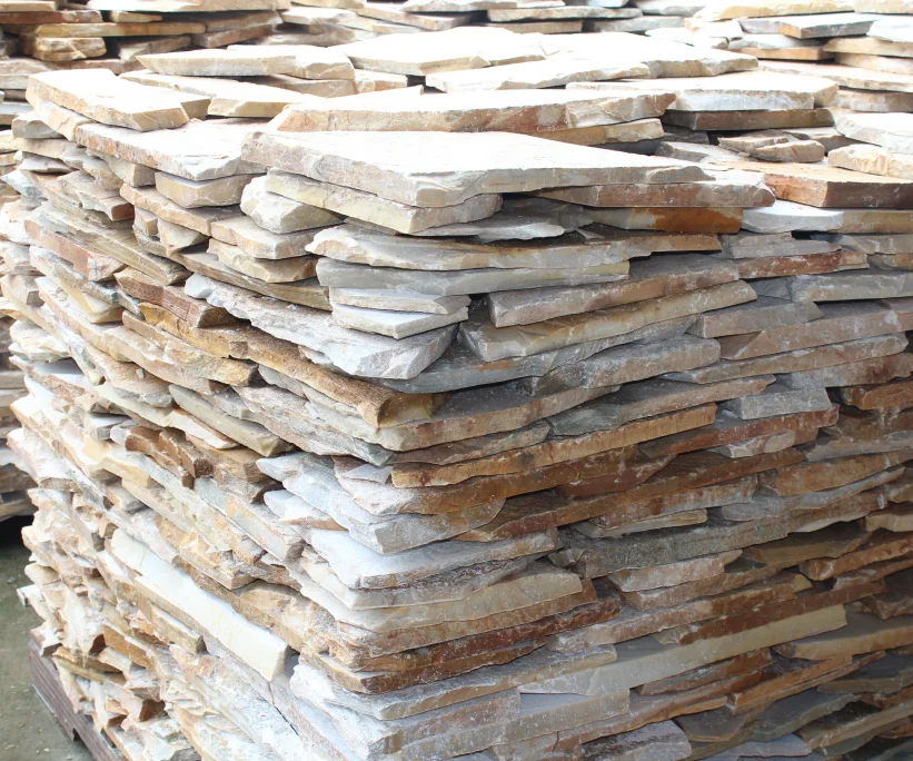 Cheap Flagstone Natural Slate Pizarra irregular Random Flagstone Paving Stone for floor