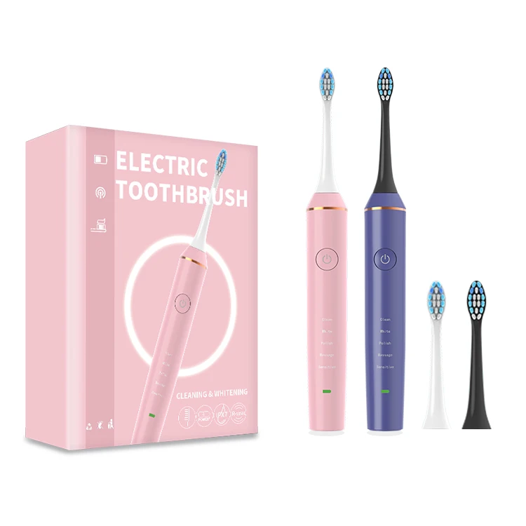 Customized Logo Oem Rechargeable 5 Modes Sonic Electric Toothbrush With Replacement Brush Heads
