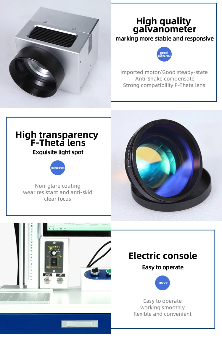 Enclosed Raycus 50w Fiber Laser Marking Machine Large Marking Equipment Memory Card Print On Metal