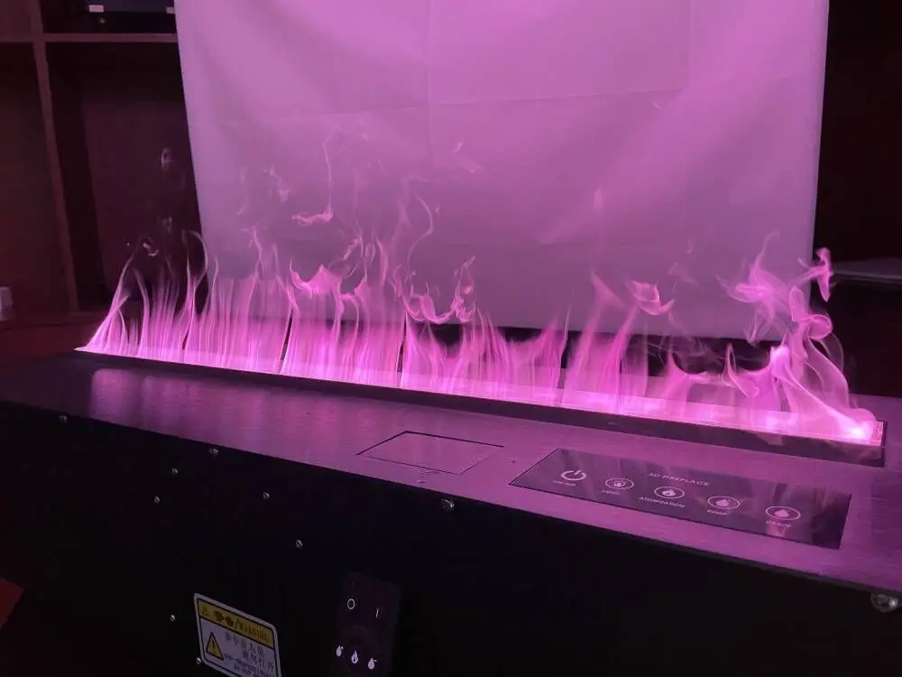 80 100 120 150 180 200 64 Color Changing Automatic Water Filling Atomizing Fireplace 3D Water Vapour Steam Fireplace