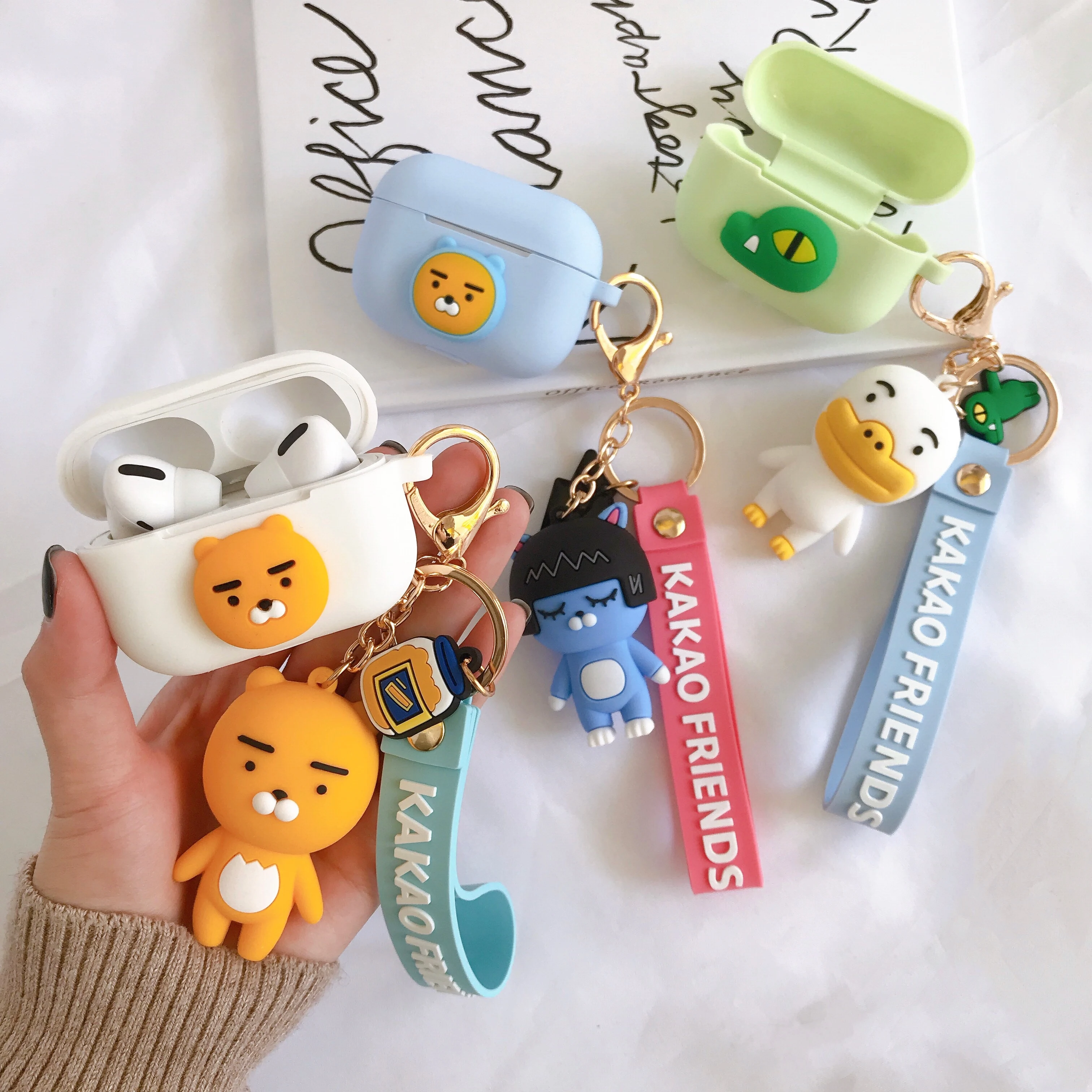 Какао друзья бренд airpod чехол для MacBook pro с персонажами из мультфильмов из наушников Mi Max pro чехлы для женщин радужные airpods pro Чехол