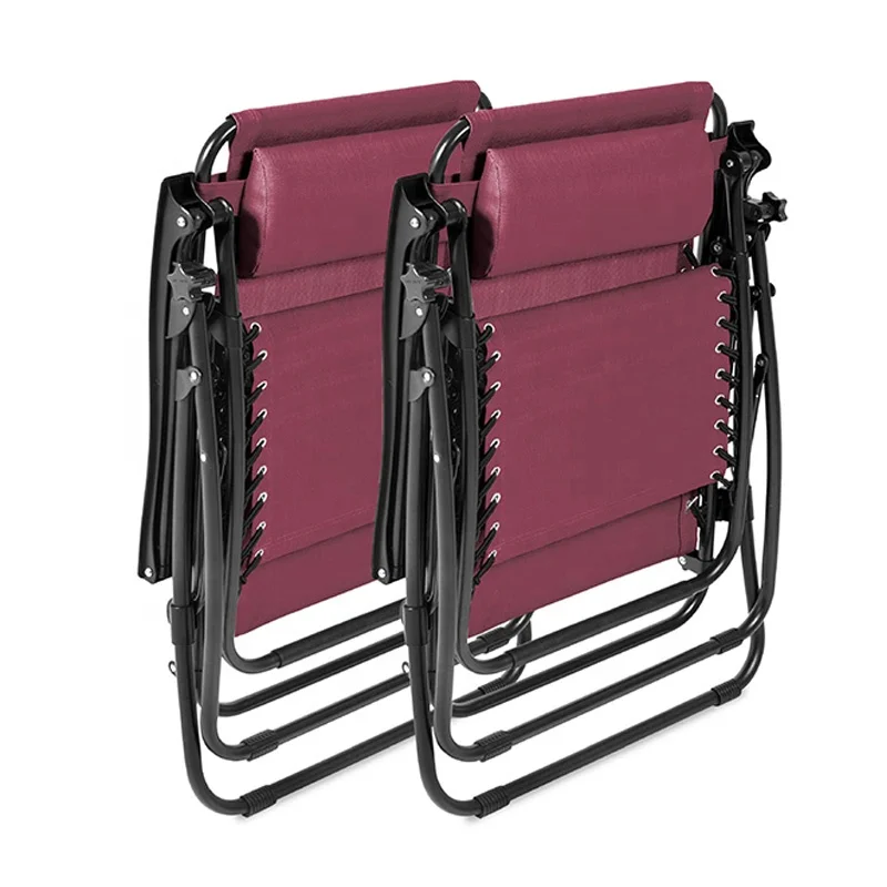 
Gravity Chair Outdoor Luxury Folding Zero Gravity Camping Chair Folding Recliner Lounge Patio Chair with Cup Holder 