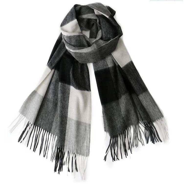 Quality menswear Scottish plaid scarf winter scarves 100% wool scarf unisex