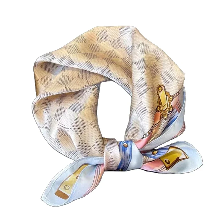 Factory wholesale 100% real silk scarf long white silk scarf luxury head scarf silk with gift box