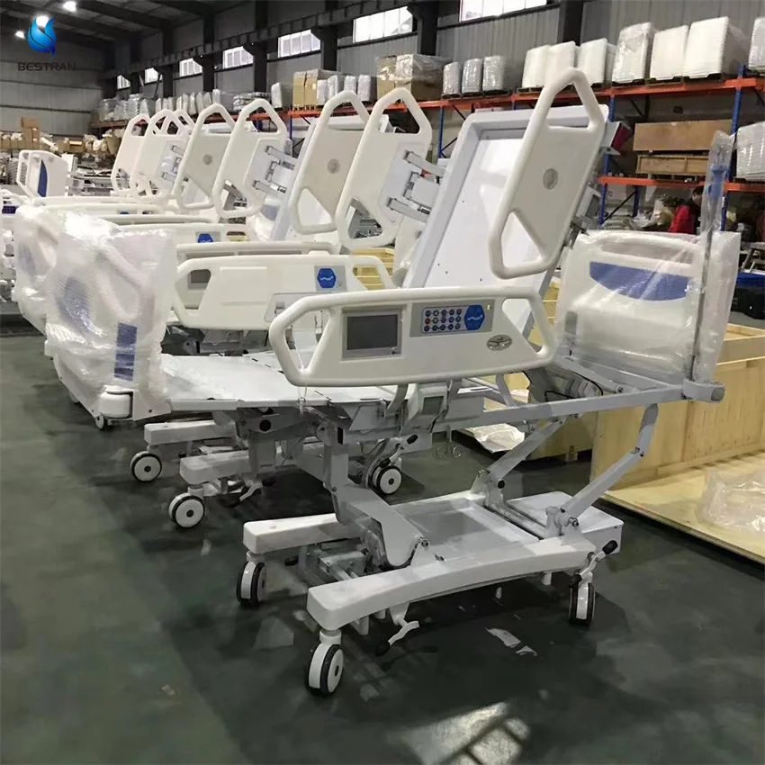 BT-AE029 medical 8 functions with cardiac chair position weighing scales china hospital bed different types of hospital beds