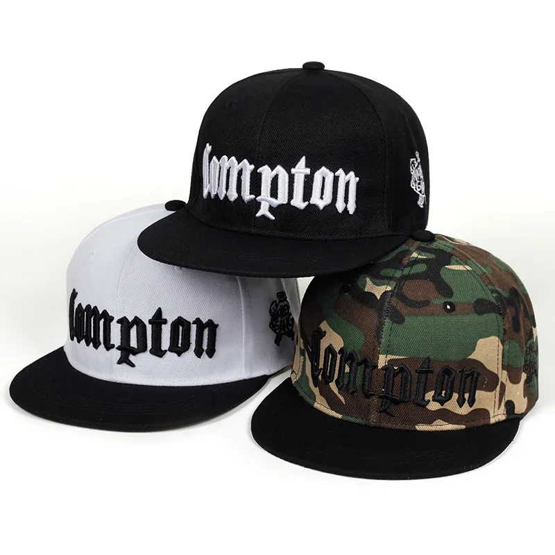 New Embroidered Flat Brim Hat Street Hip-Hop Peaked Hat Hip-Hop Trendy Hat For Men