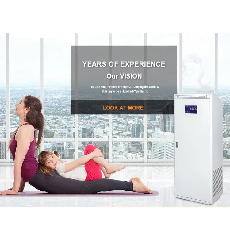 Cabinet type air purifier for allergies uv air conditioning sterilization for smoke Pm2.5 large room no ozone