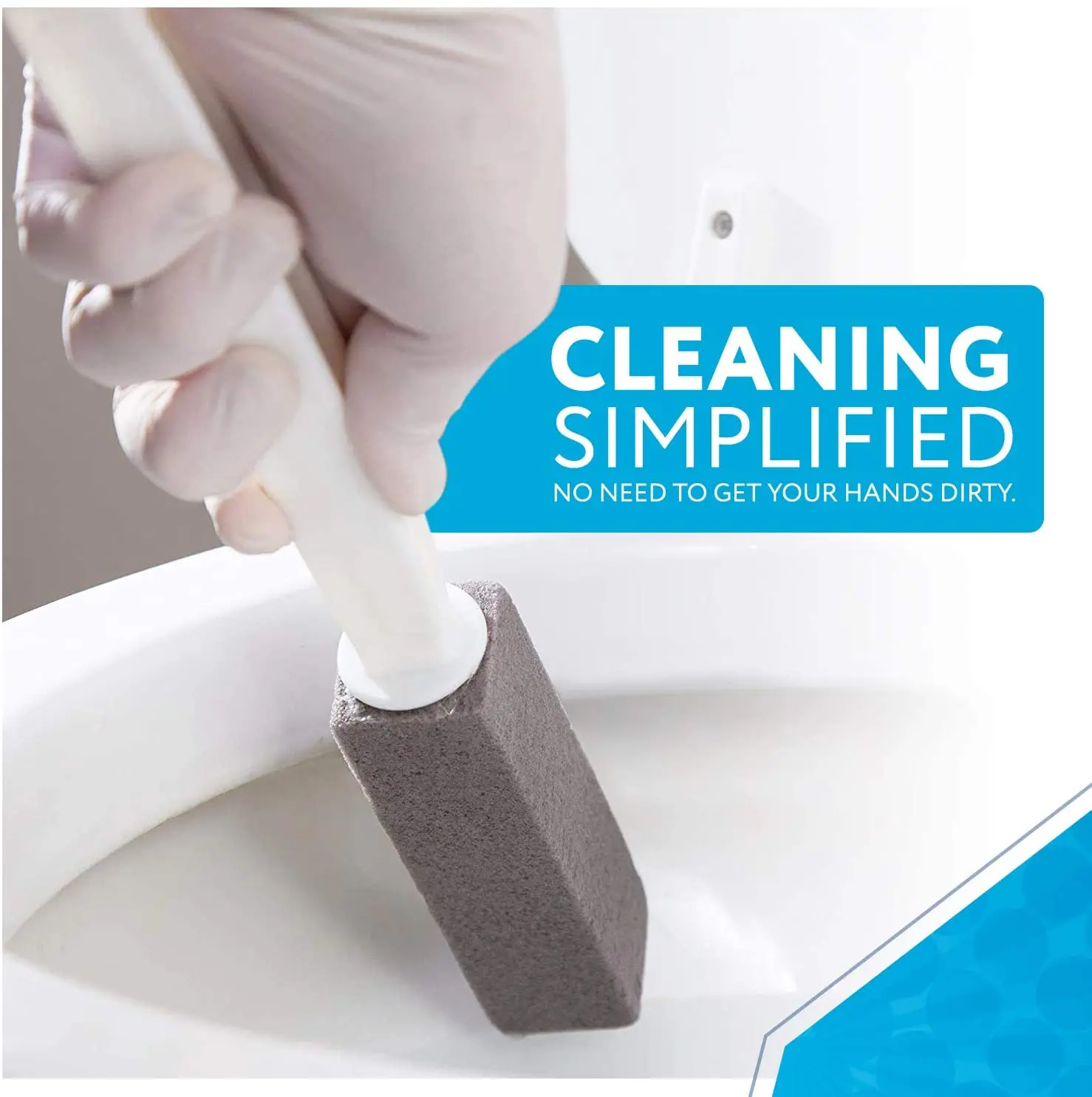 Pumice Stone Toilet Cleaning Brush Bowl Cleaner Limescale Remover Pumice Toilet Brush with Extra Long Handle