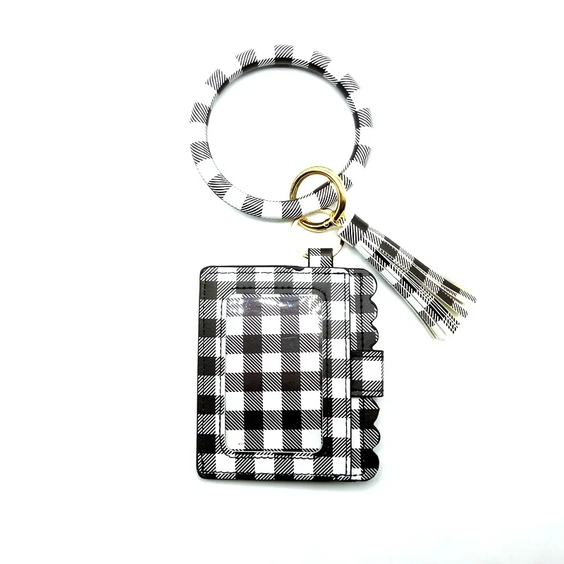 2023 Card Holder Matching Wristlet Bag For Women Bracelet Keychain Set Hot Sale Pu Leather 10 Alloy Fashion Professional Mix