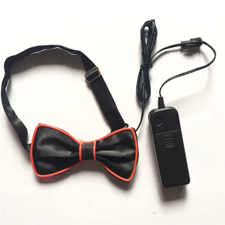 LED Bow Tie Adjustable Light Up Bow Tie, Novelty  Party Glowing LED Tie