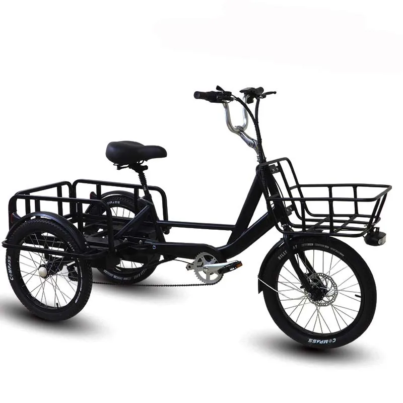 Electric Trike 48V 250W/500W Electric Tricycle 3wheel Cargo Bike With Rear Suspension For Adult
