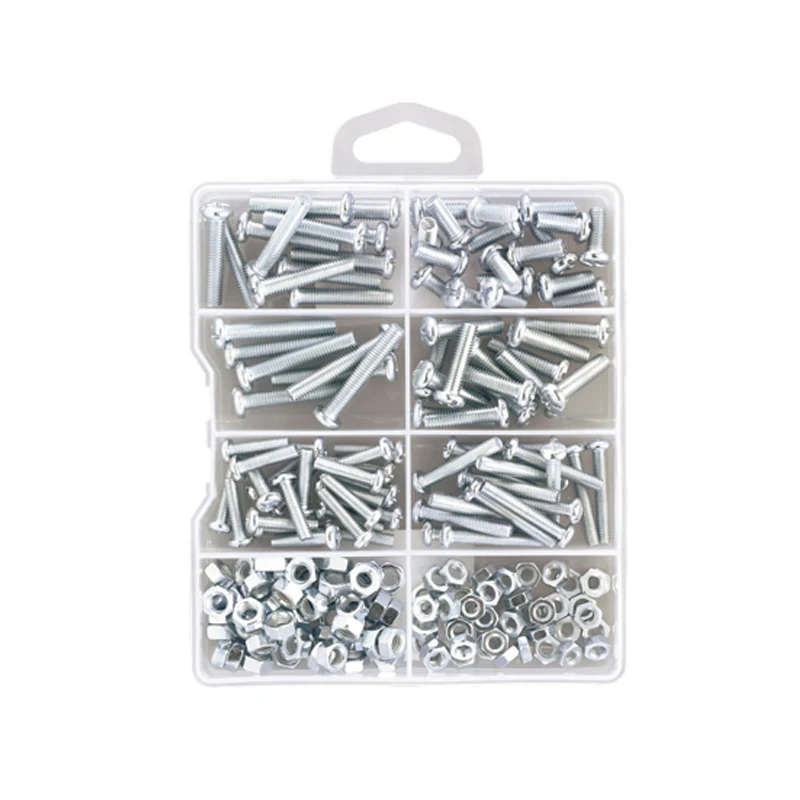 Manufacture in China BSCI approve factory 182PC bolt machine screw and nut assortment