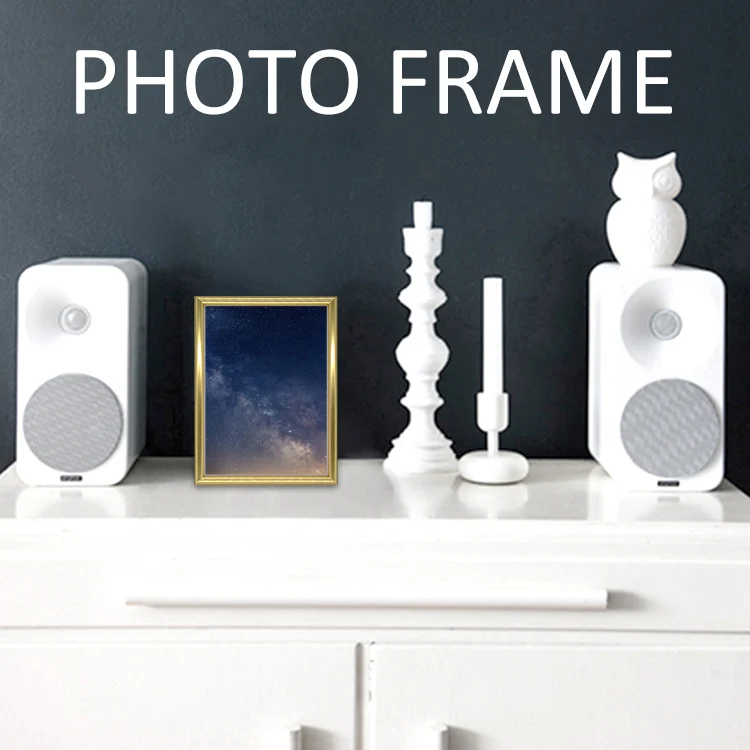 Super Valuable Gold Aluminum Frame A4 Real Glass Metal Picture Frame