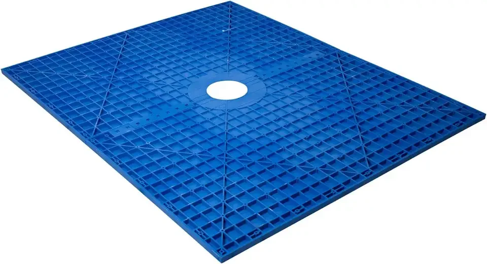 60X48in Shower Tray Pan ABS Material 2 Pieces Interlocked Watertight Fiberglass Reinforced