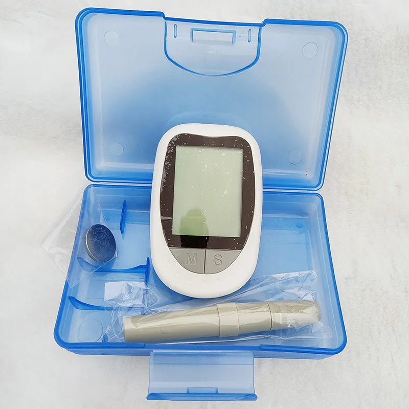 Personal Care LCD Display Blood Glucose Meter Set Blood Glucose Monitor with Single Test Strip Blood Taking Needle